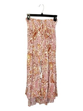Cynthia Rowley Bohemian Paisley Print Front Slit Skirt size XS